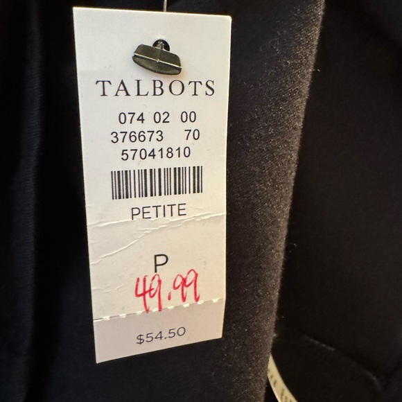 Talbots Black Short Sleeve Crewneck Tee - Picture 4 of 5